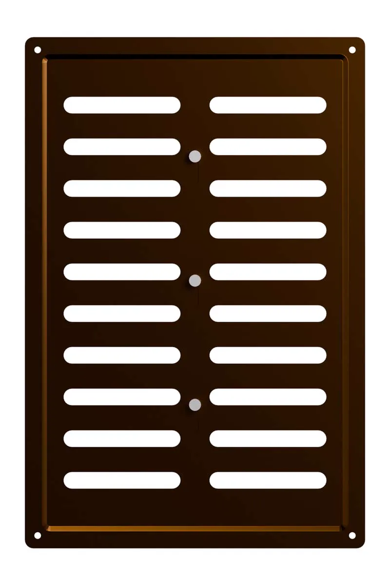Решетка вентиляционная MER регулируемая 200х300 окраш.сталь Metallic brown ERA